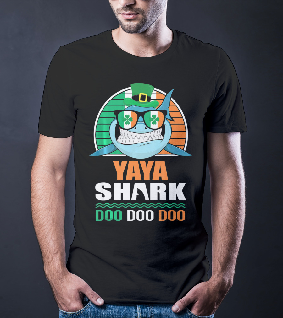 Yaya Shark St. Patrick Day Doo Doo Doo T-Shirt