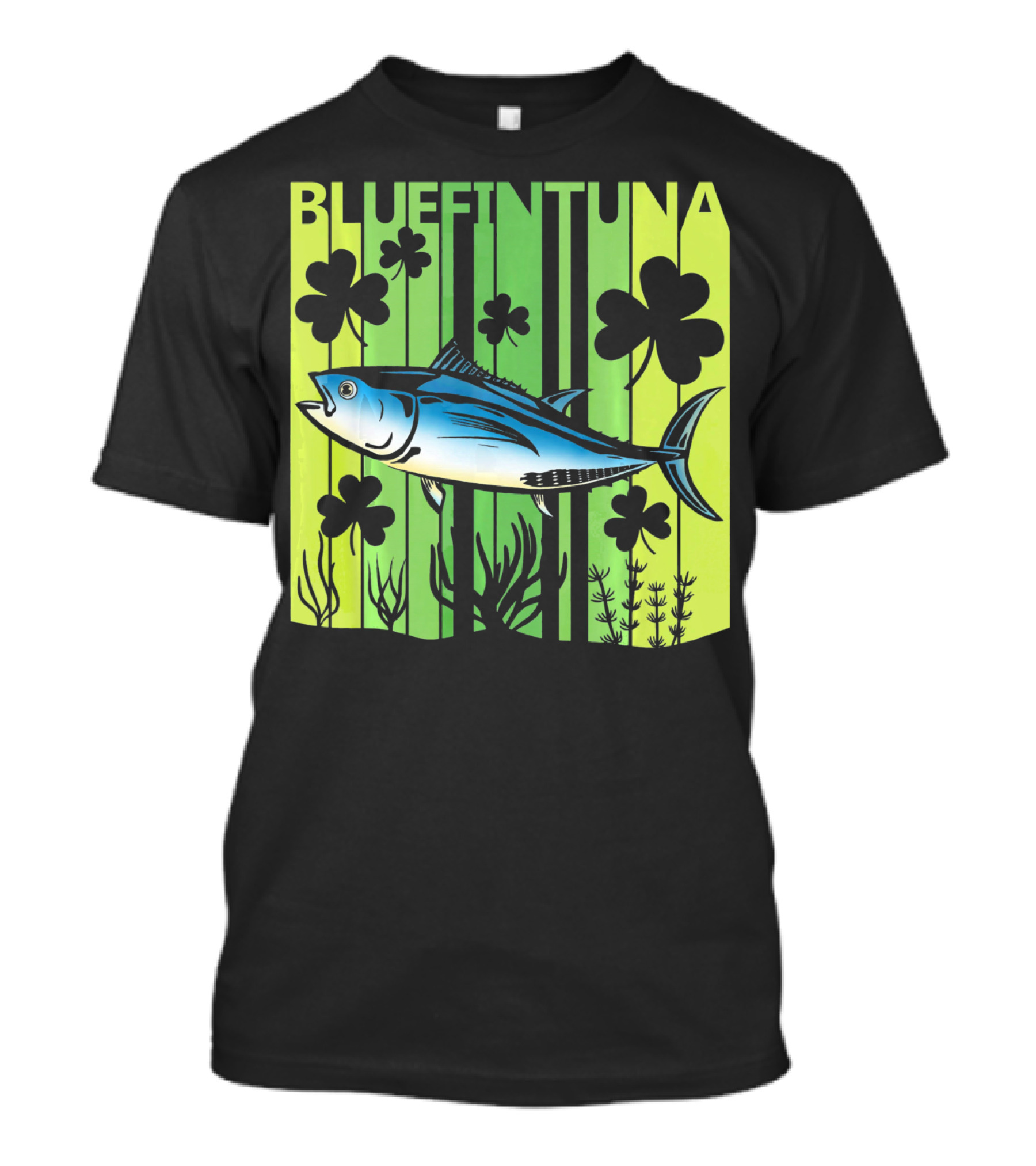 Bluefin Tuna Clover Luck T-Shirt