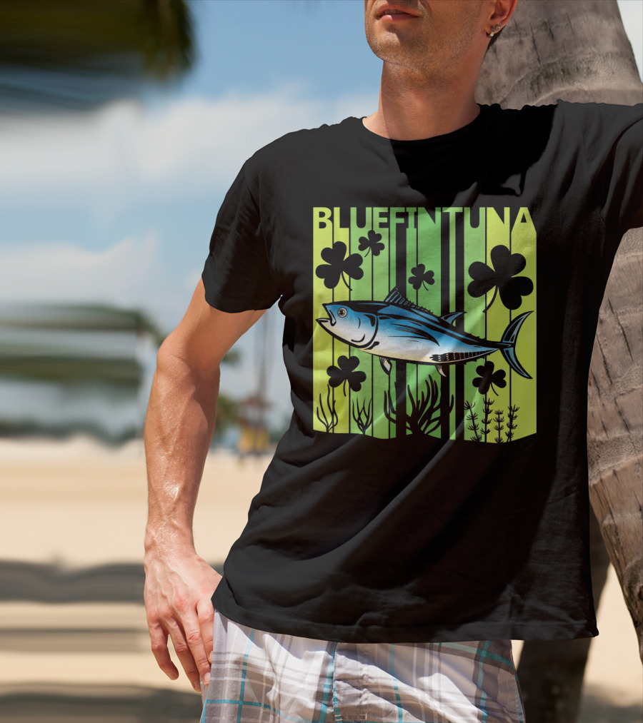 Bluefin Tuna Clover Luck T-Shirt
