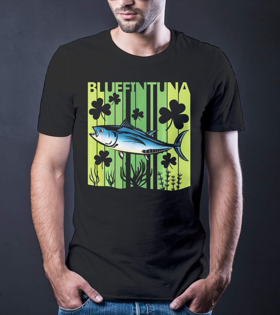 Bluefin Tuna Clover Luck T-Shirt