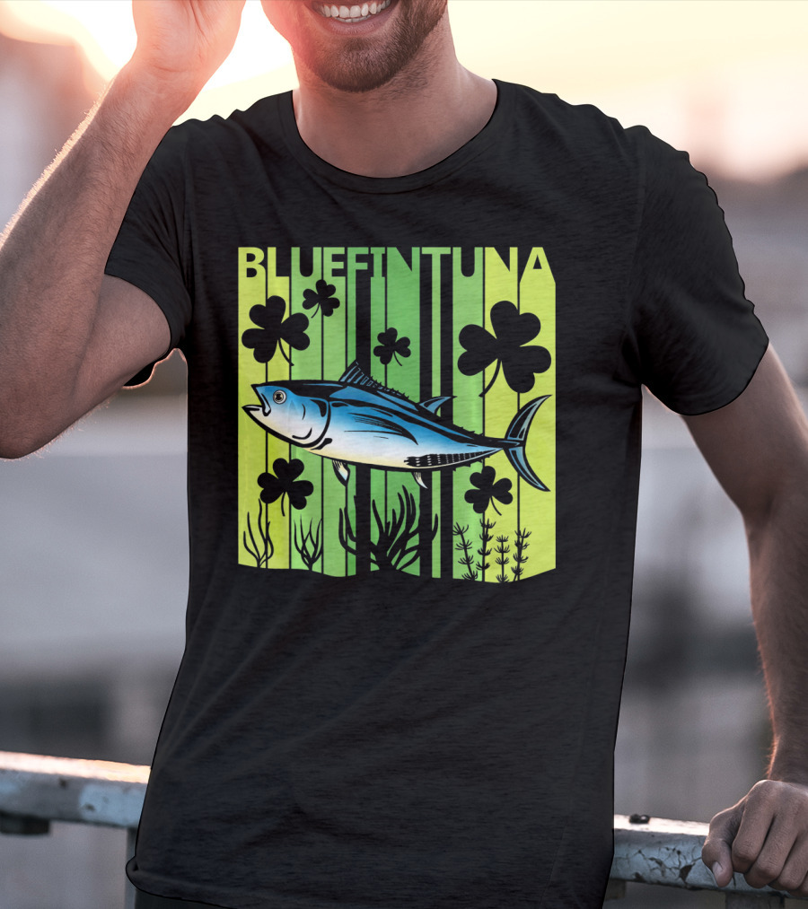 Bluefin Tuna Clover Luck T-Shirt