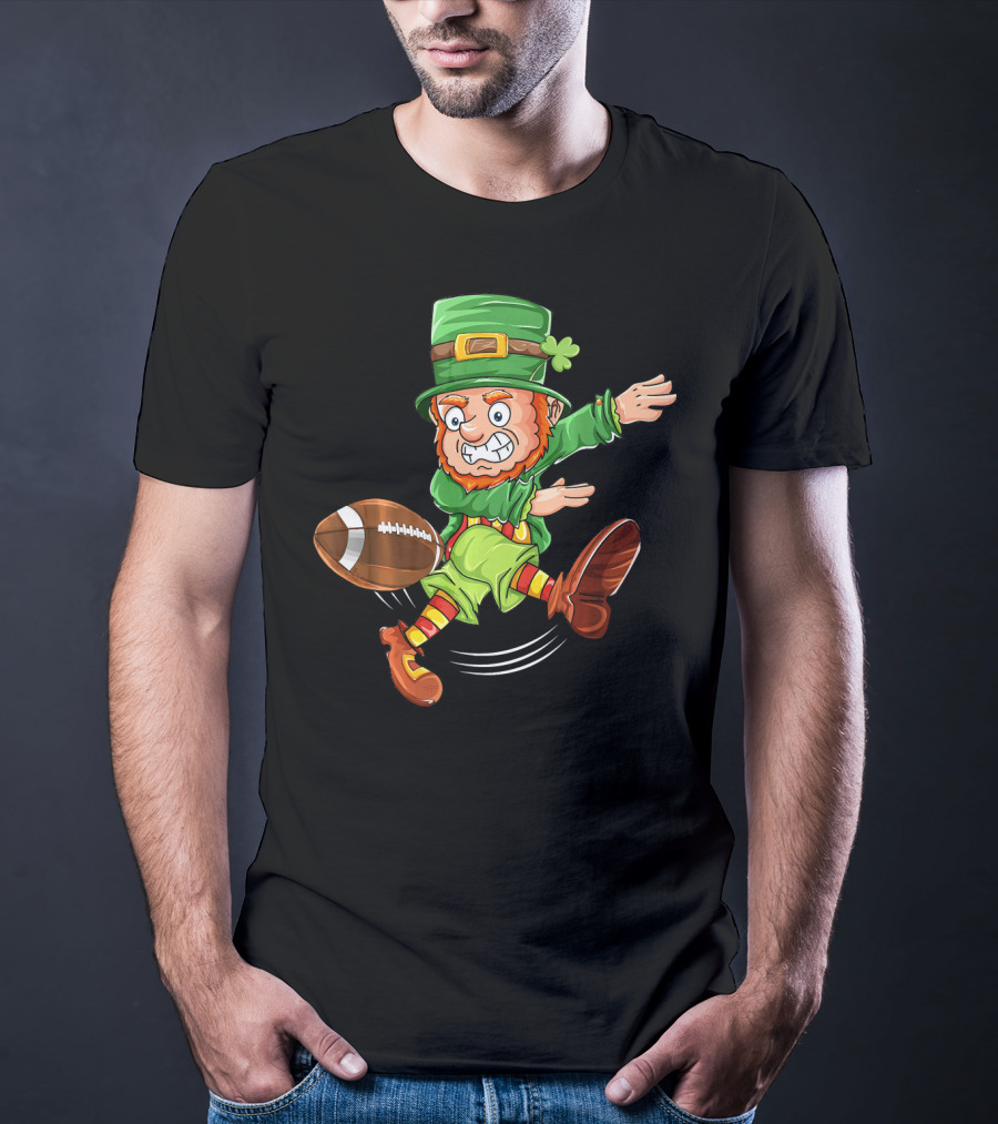 Leprechaun Rugby Kick St Patricks Day Coach Fun T-Shirt