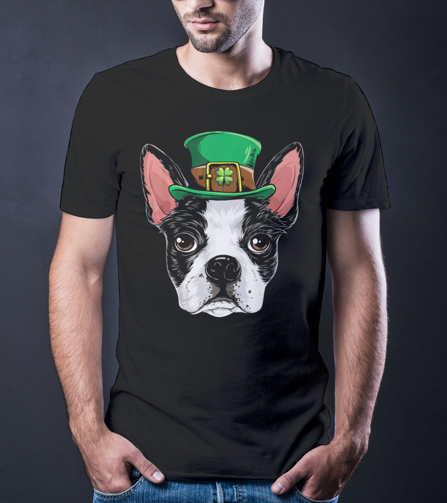 Boston Terrier Saint Patrick's Day Hat T-Shirt
