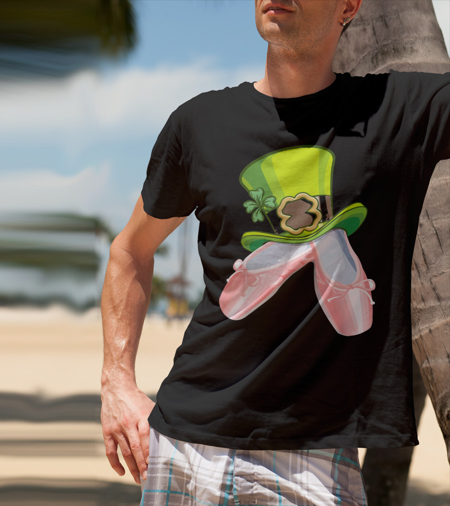 Leprechaun Ballet Shoes And Green Hat T-Shirt
