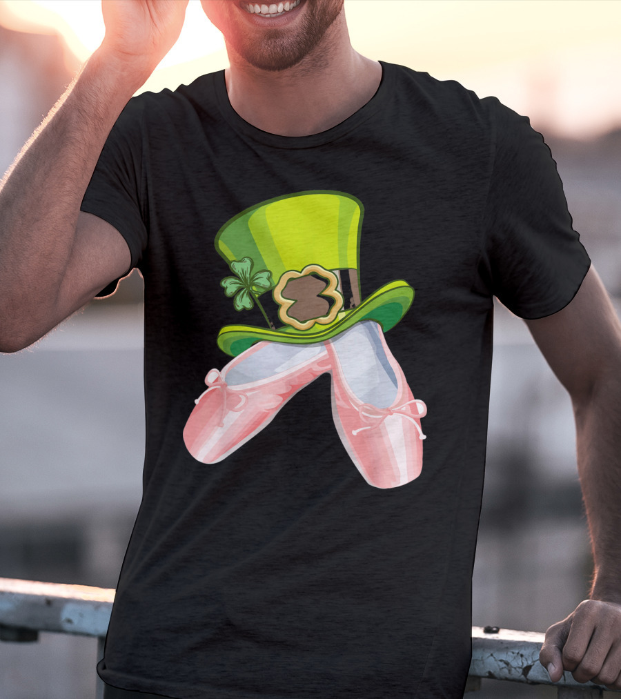 Leprechaun Ballet Shoes And Green Hat T-Shirt