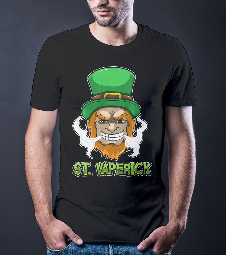 St. Vaperick Green Vaping Leprechaun T-Shirt
