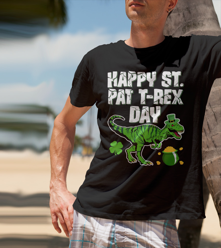 Happy St. Pat T-Rex Day Saint Patricks T-Shirt