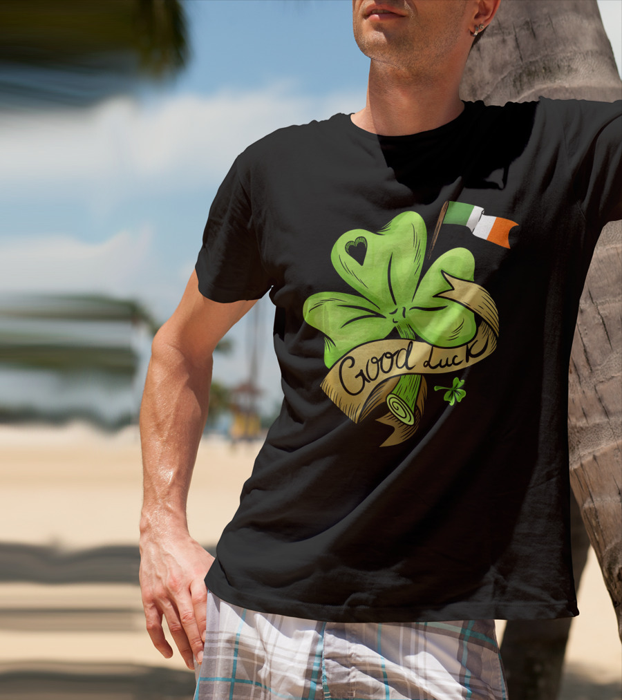 Good Luck Irish Flag Shamrock St. Patrick's T-Shirt