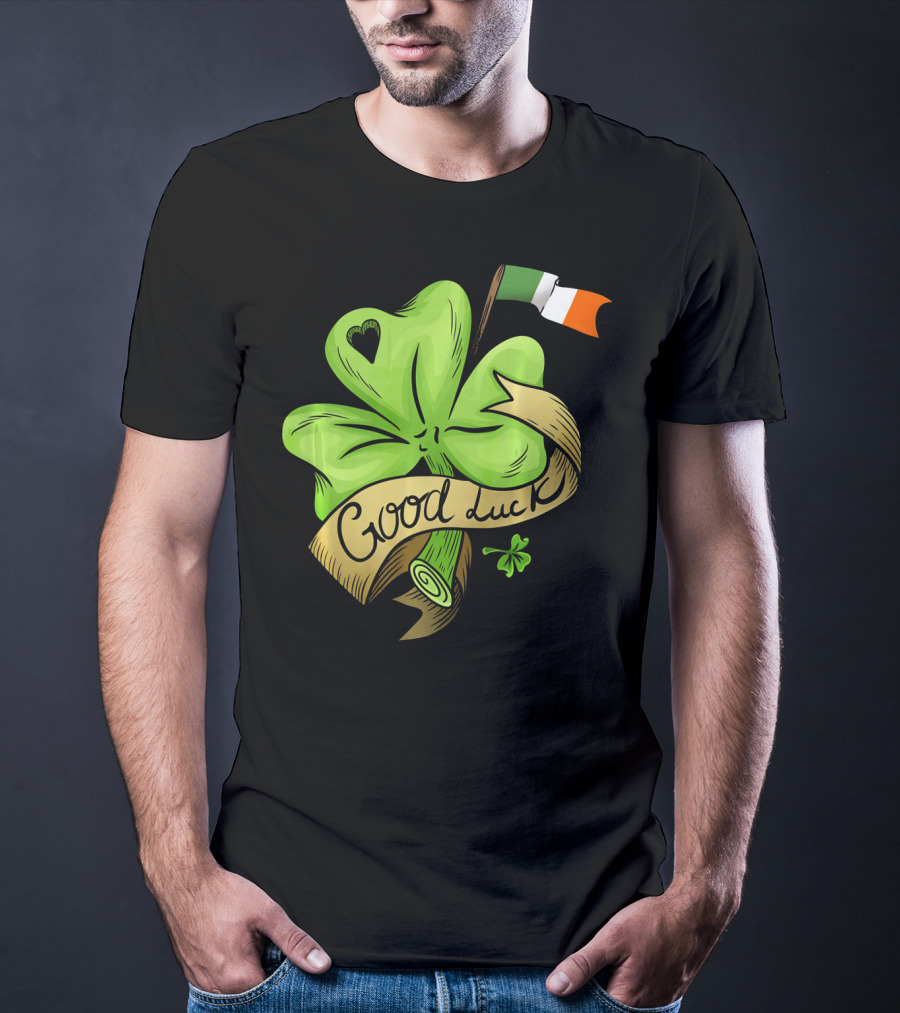 Good Luck Irish Flag Shamrock St. Patrick's T-Shirt