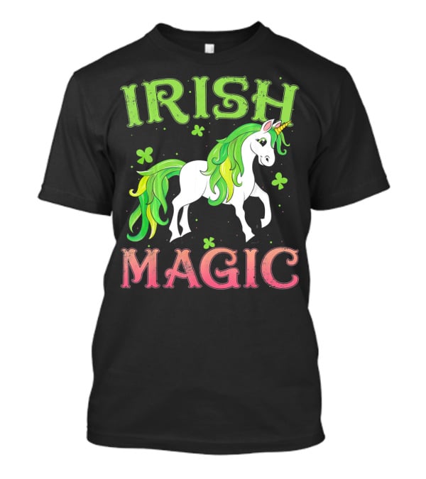 Irish Magic Unicorn Clover T-Shirt