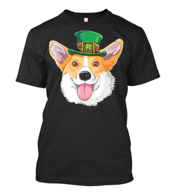 Corgi Leprechaun St Patrick's Hat T-Shirt