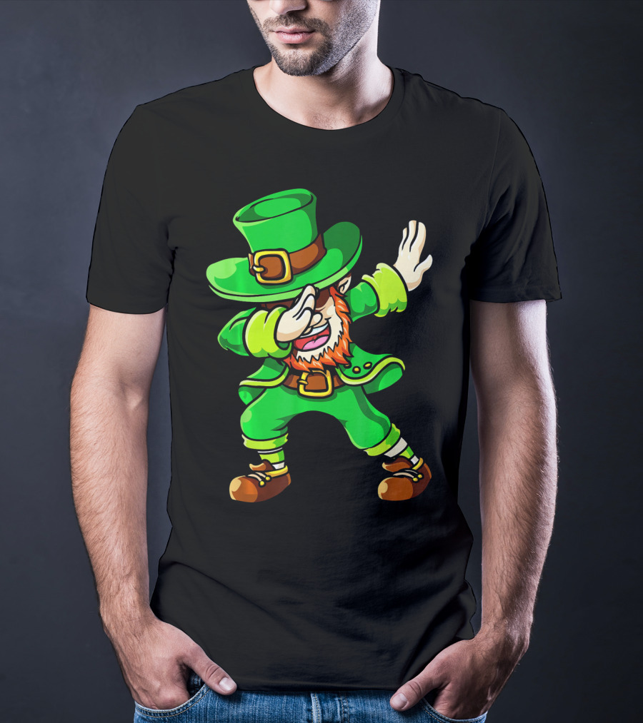 St Patricks Day Dabbing Leprechaun Irish Celebration T-Shirt