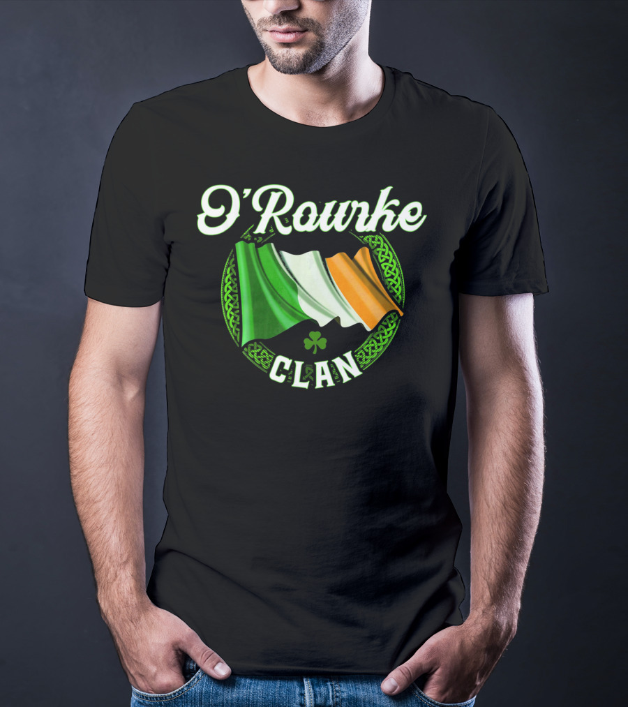 ORourke Clan Irish Flag Ireland Surname T-Shirt
