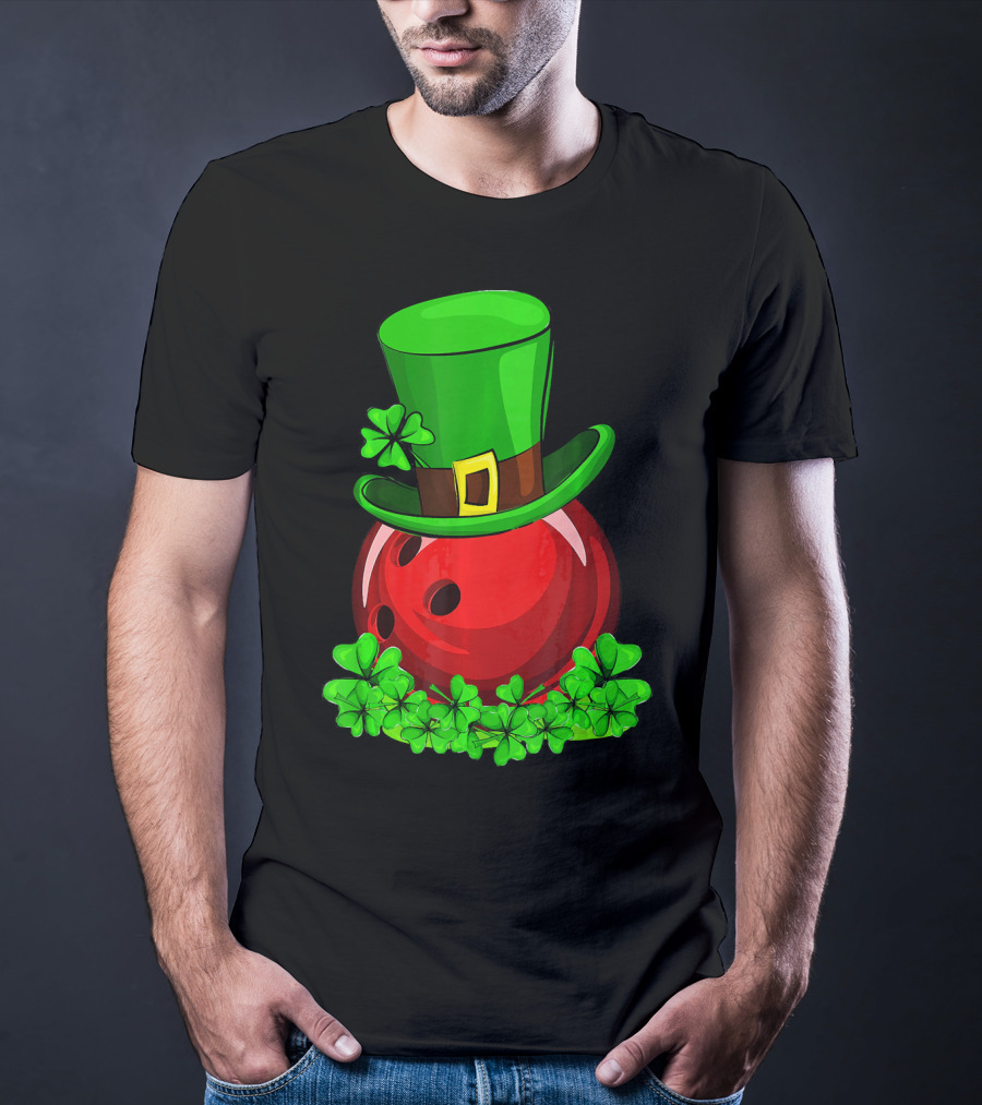 Leprechaun Hat Bowling Shamrock St Patrick's Day T-Shirt