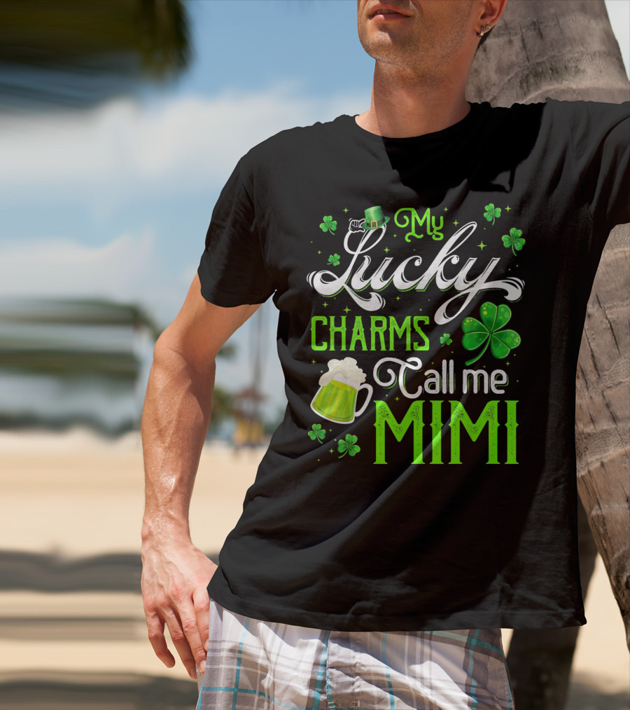 My Lucky Charms Call Me Mimi Saint Patrick's Day Shamrock Beer T-Shirt