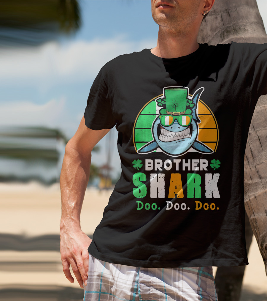 Brother Shark Doo Doo Doo Irish Ireland St Patricks T-Shirt
