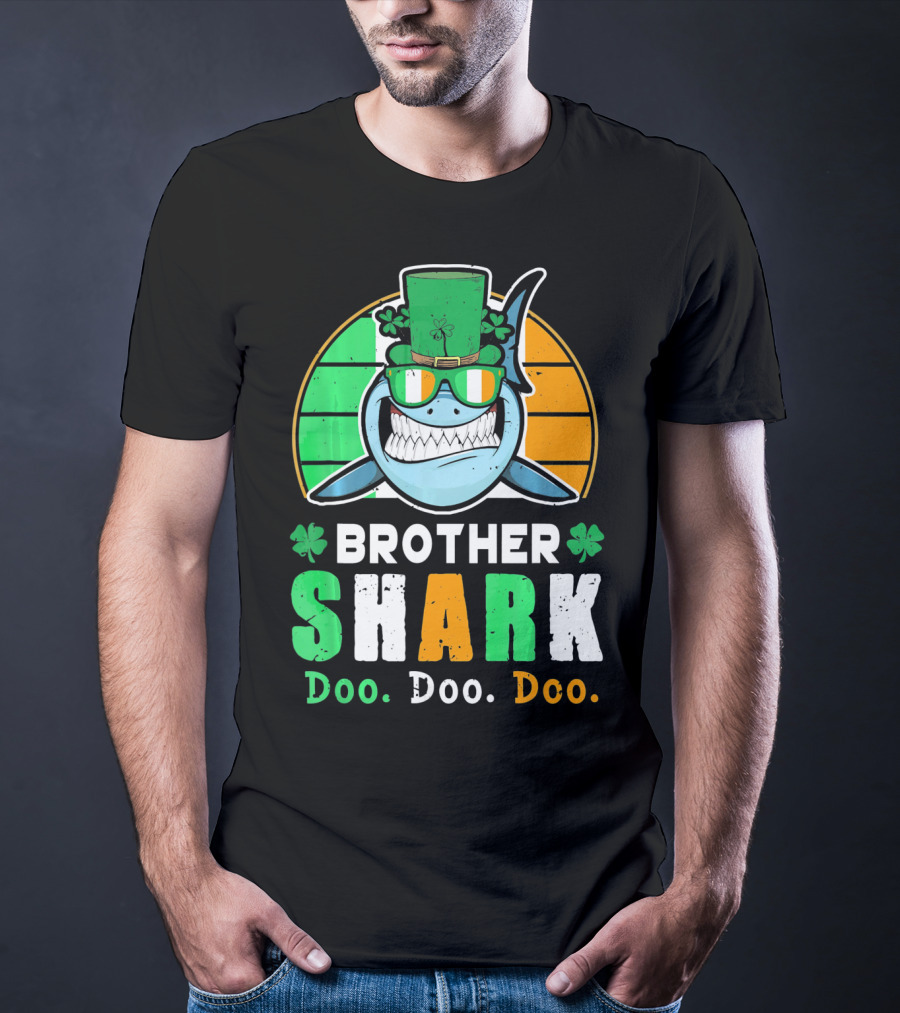 Brother Shark Doo Doo Doo Irish Ireland St Patricks T-Shirt