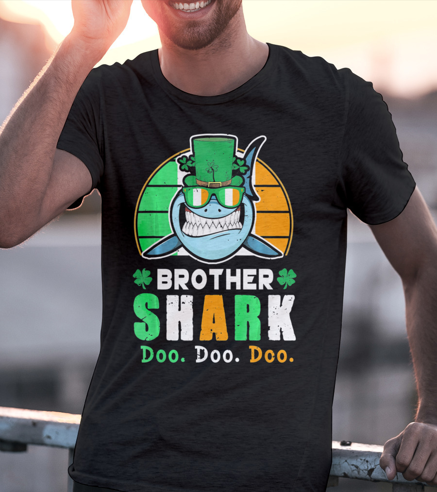 Brother Shark Doo Doo Doo Irish Ireland St Patricks T-Shirt