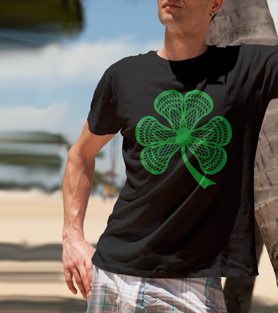 Shamrock Lacrosse Lucky Green Clover T-Shirt