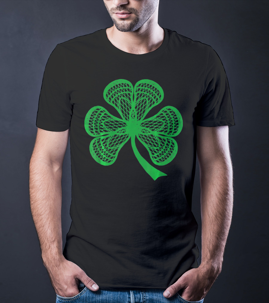 Shamrock Lacrosse Lucky Green Clover T-Shirt