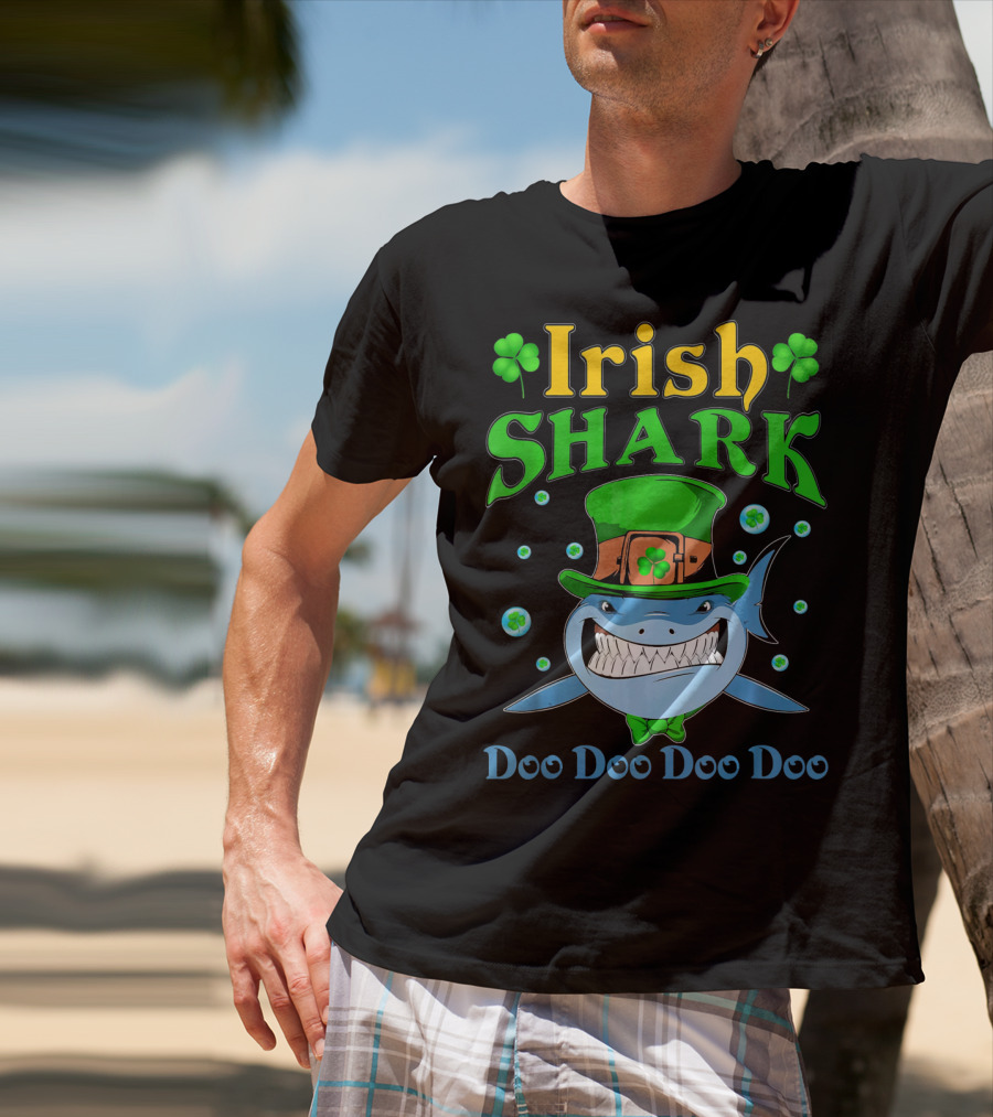 Irish Shark St Patricks Day Doo Doo Doo Doo T-Shirt