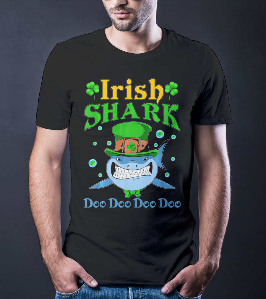 Irish Shark St Patricks Day Doo Doo Doo Doo T-Shirt