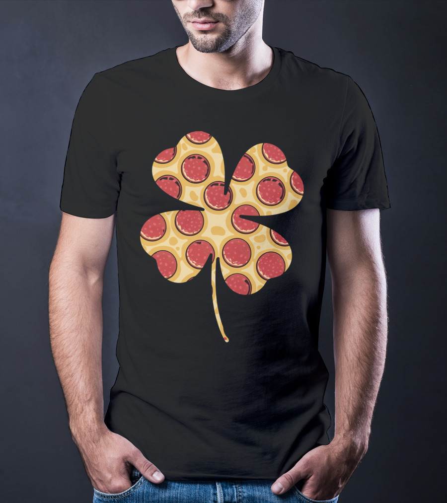 Shamrock Pizza Pepperoni Longsleeve St Patri T-Shirt