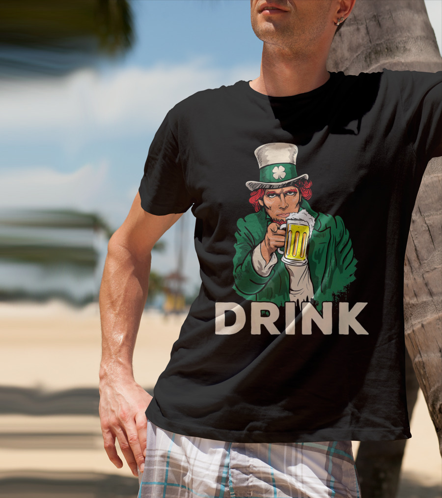 Drink Beer Funny Irish St. Patrick's Day T-Shirt