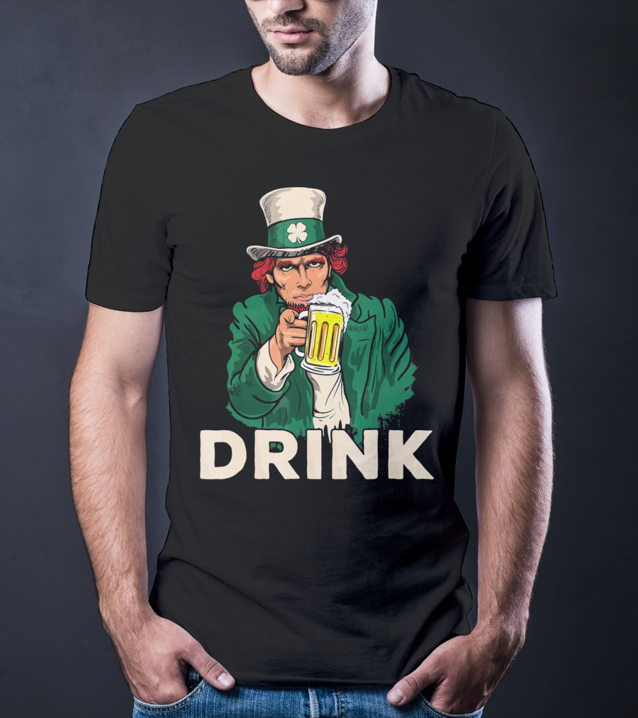 Drink Beer Funny Irish St. Patrick's Day T-Shirt