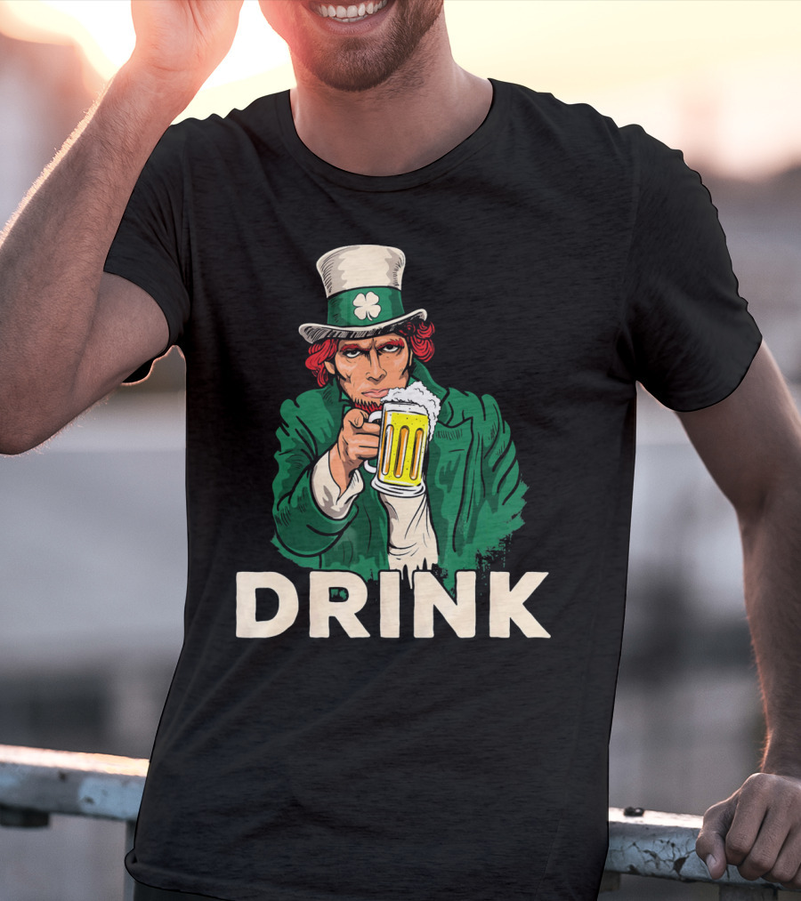 Drink Beer Funny Irish St. Patrick's Day T-Shirt