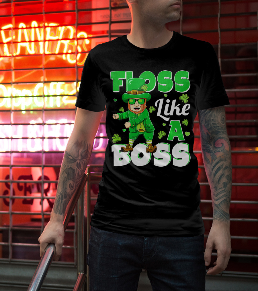 Floss Like A Boss St Patricks Day Leprechaun Dance T-Shirt