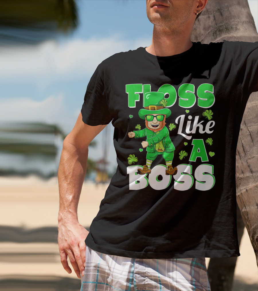 Floss Like A Boss St Patricks Day Leprechaun Dance T-Shirt