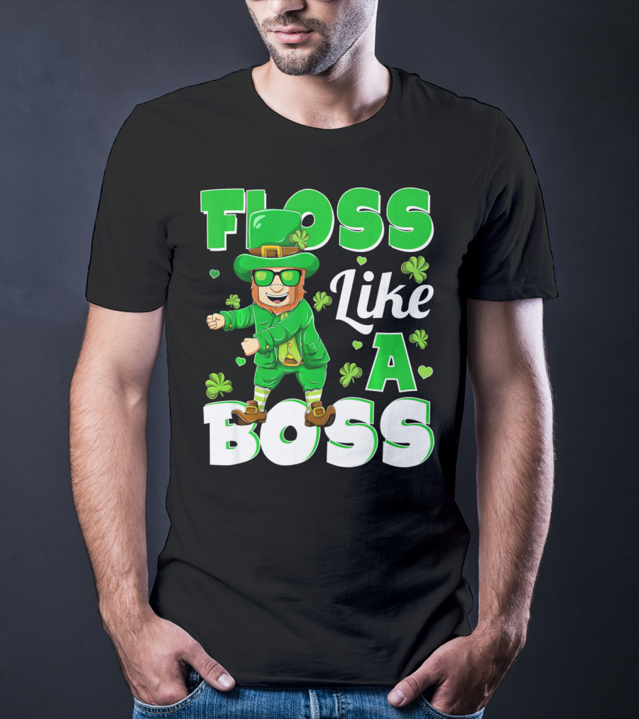 Floss Like A Boss St Patricks Day Leprechaun Dance T-Shirt