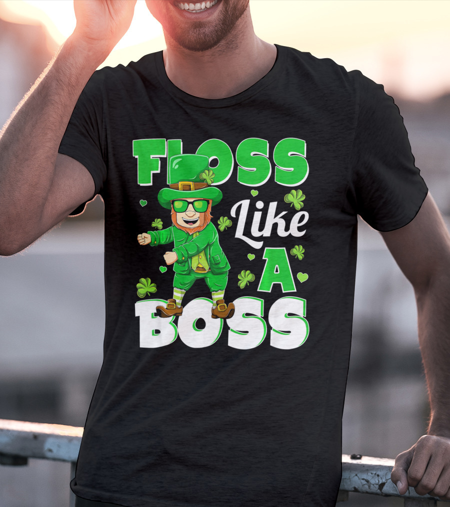 Floss Like A Boss St Patricks Day Leprechaun Dance T-Shirt
