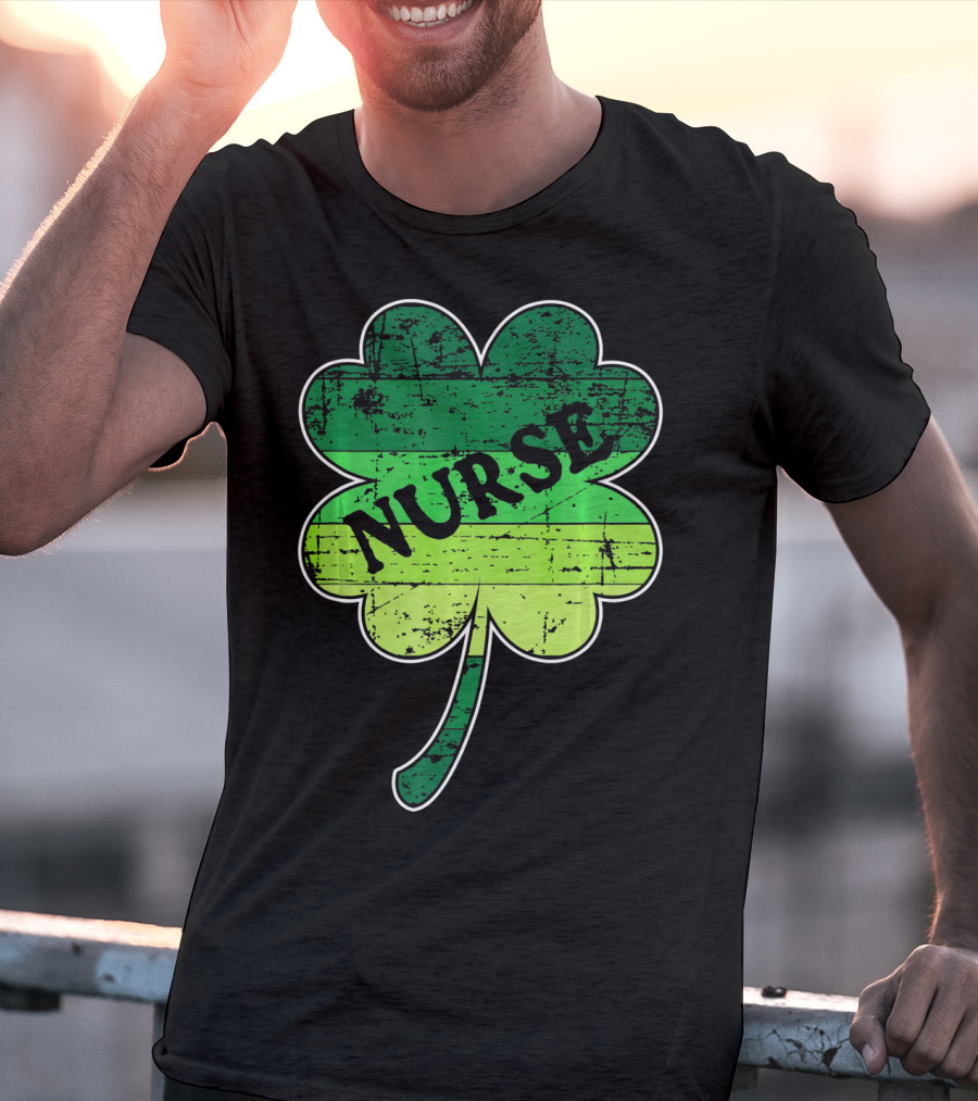Nurse Shamrock Irish RN ER Nurse Nursing T-Shirt