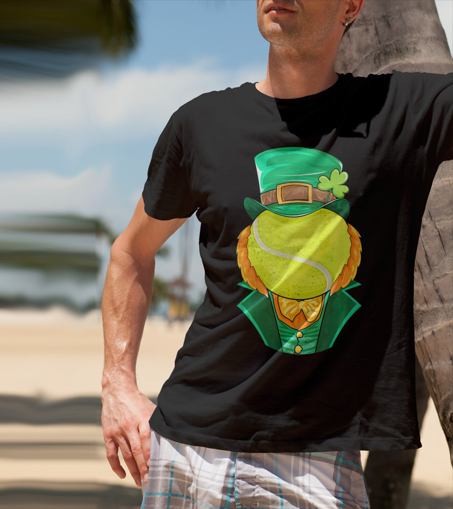 Leprechaun Tennis Ball Head St Patrick's Day Fun T-Shirt