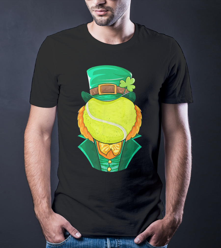 Leprechaun Tennis Ball Head St Patrick's Day Fun T-Shirt