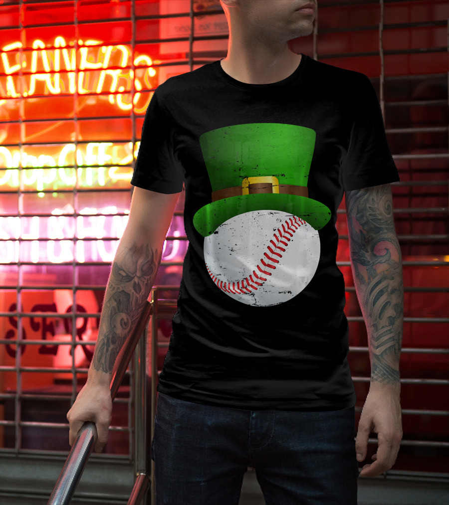 St Patricks Day Leprechaun Hat Baseball Fun T-Shirt