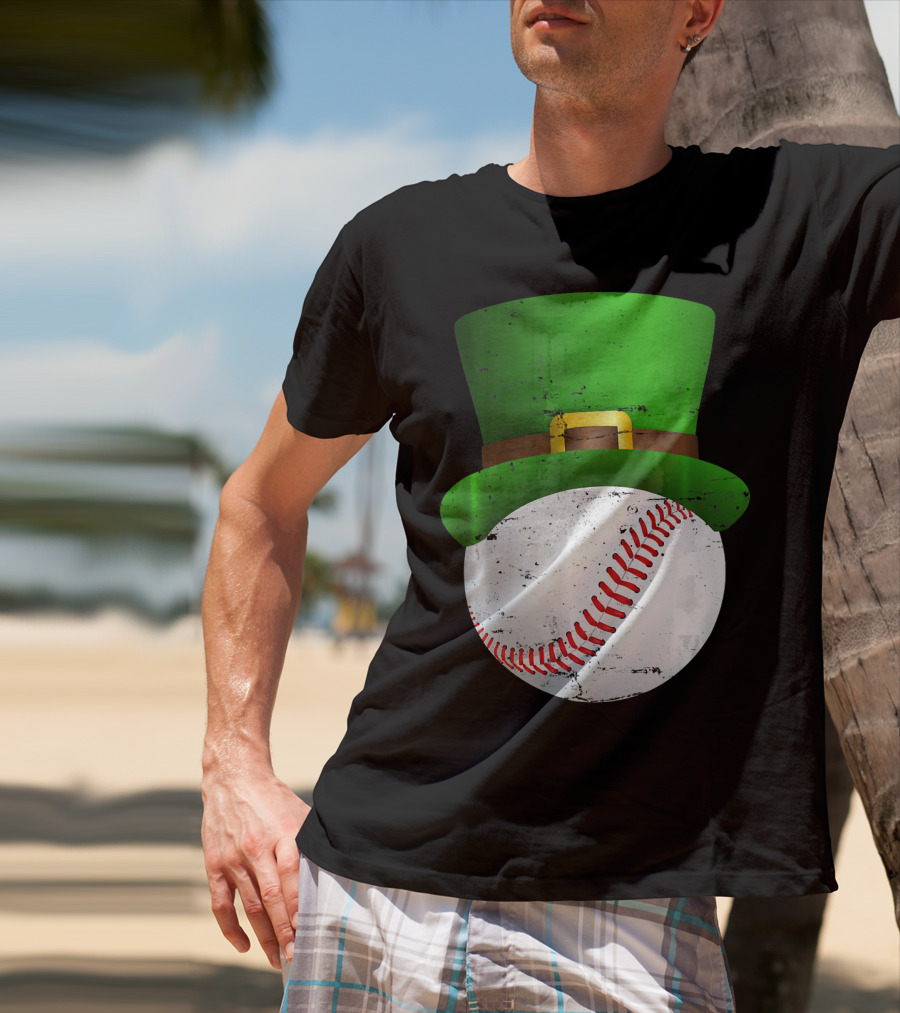St Patricks Day Leprechaun Hat Baseball Fun T-Shirt