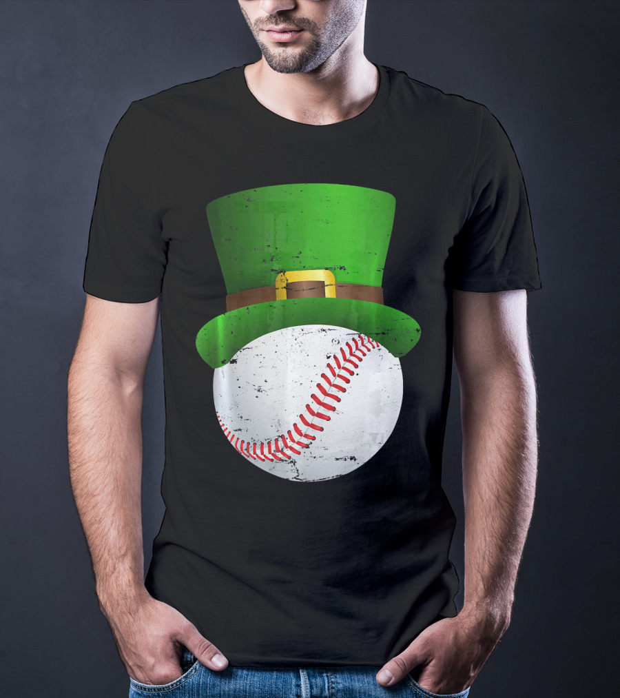 St Patricks Day Leprechaun Hat Baseball Fun T-Shirt