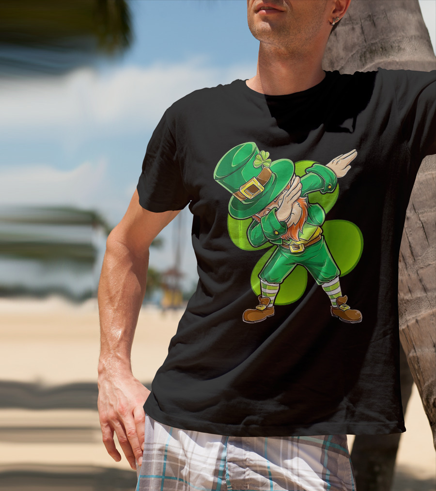 Dabbing Leprechaun Shamrock Dance St. Patrick's Day T-Shirt