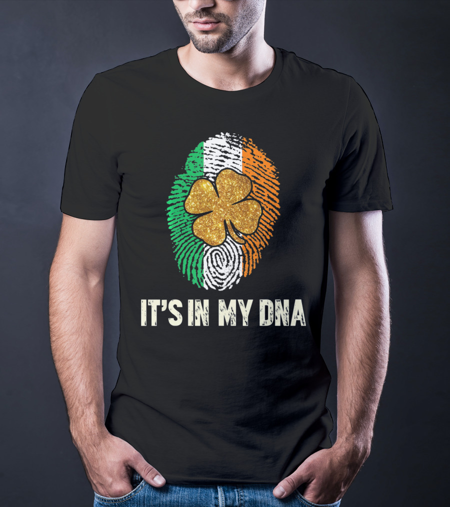 It's In My Irish DNA Fingerprint Shamrock St Patrick's Day T-Shirt