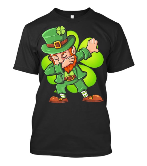 Dabbing Leprechaun With Clover St Patrick's Day Luck T-Shirt