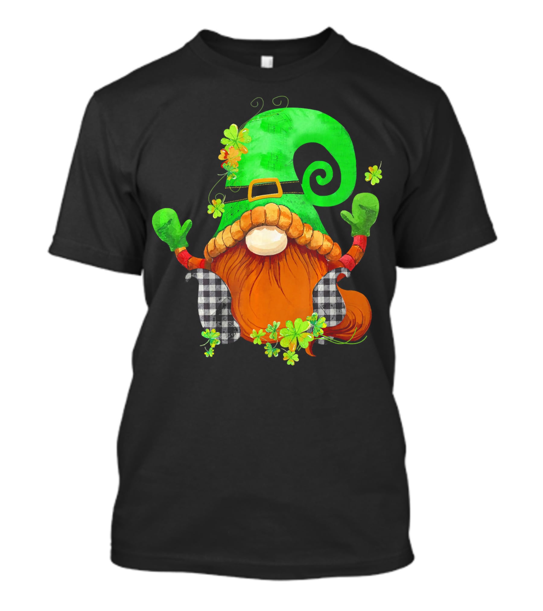 St. Patricks Day Leprechaun Gnome With Shamrock And Green Hat T-Shirt