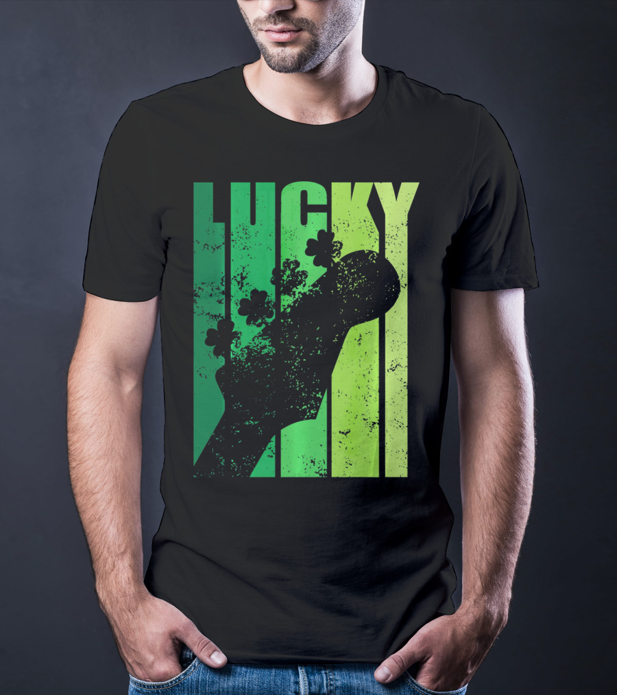 Lucky Irish Shamrock Guitar T-Shirt