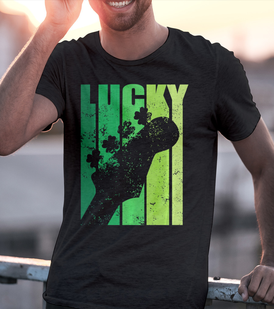 Lucky Irish Shamrock Guitar T-Shirt