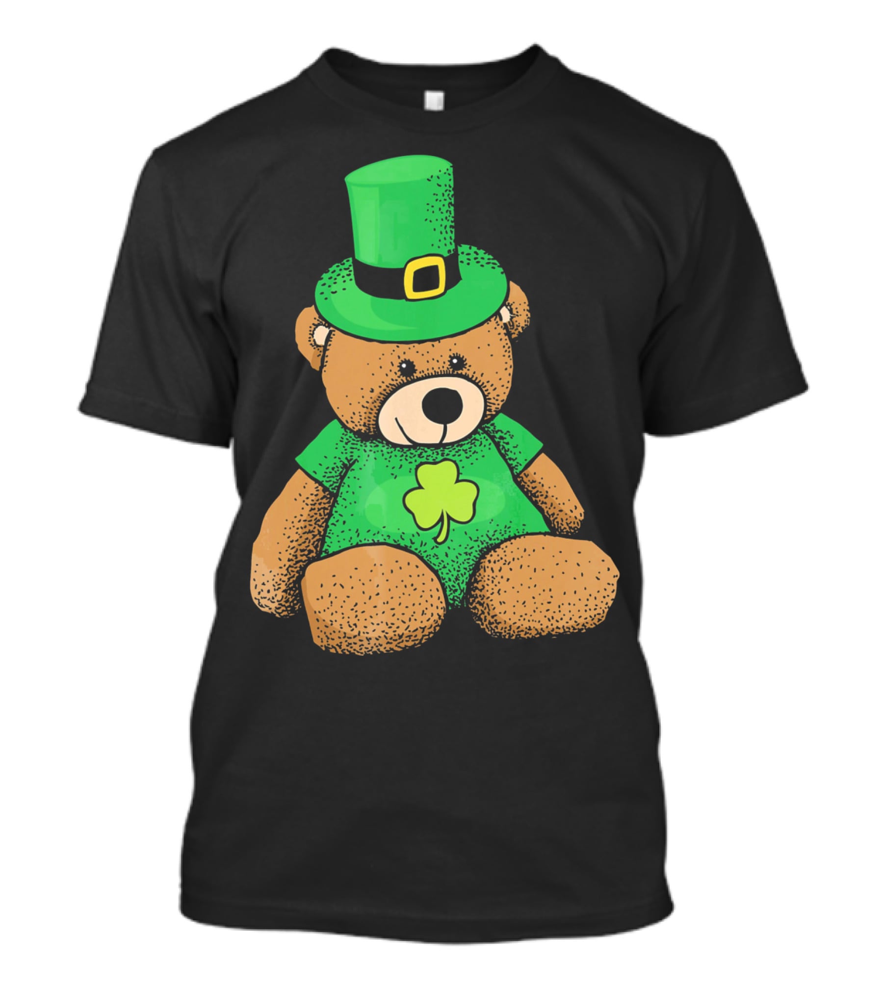 Irish Teddy Bear Shamrock Green Top Hat T-Shirt