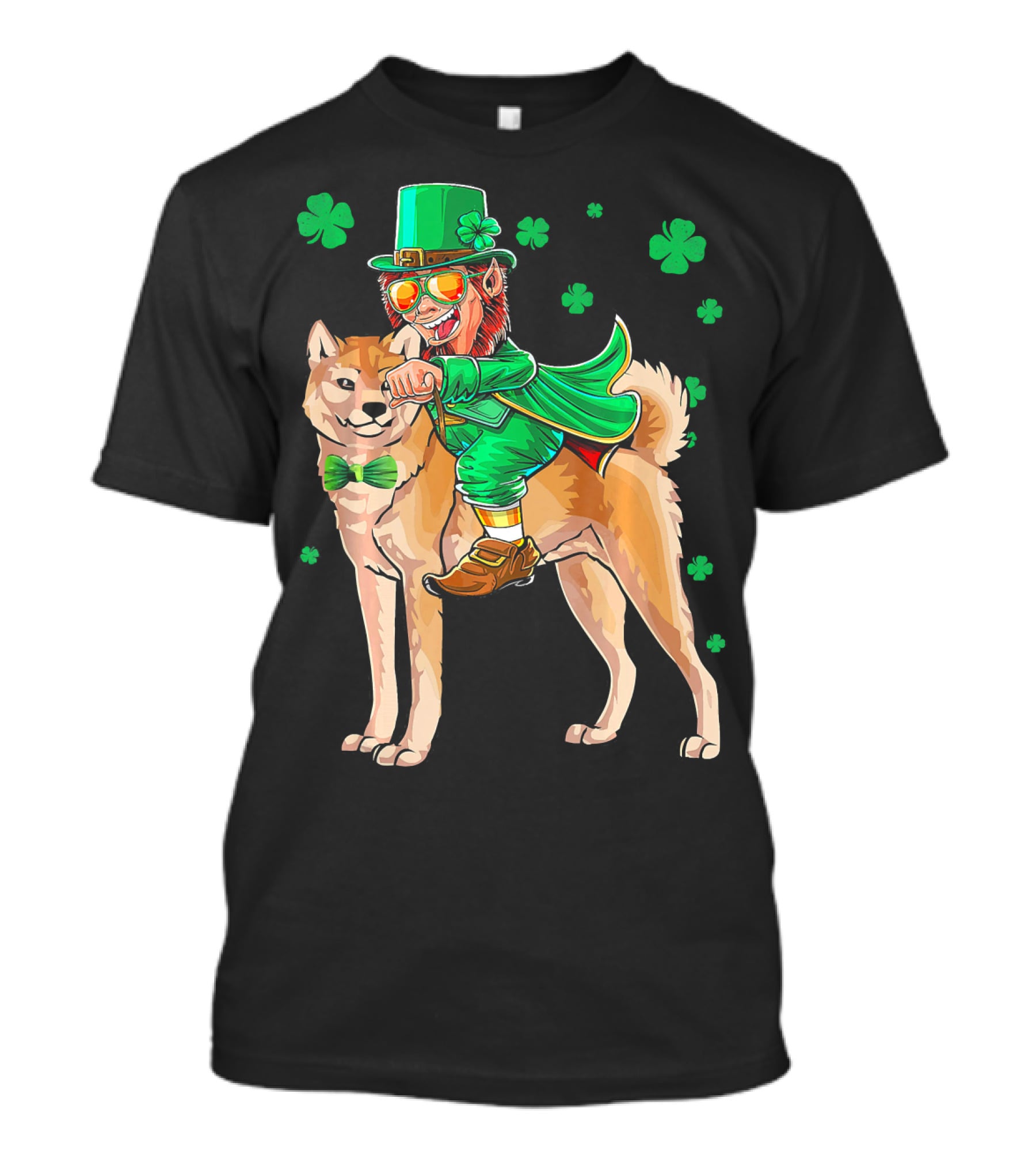 Leprechaun Akita Shamrock St. Patricks Day T-Shirt