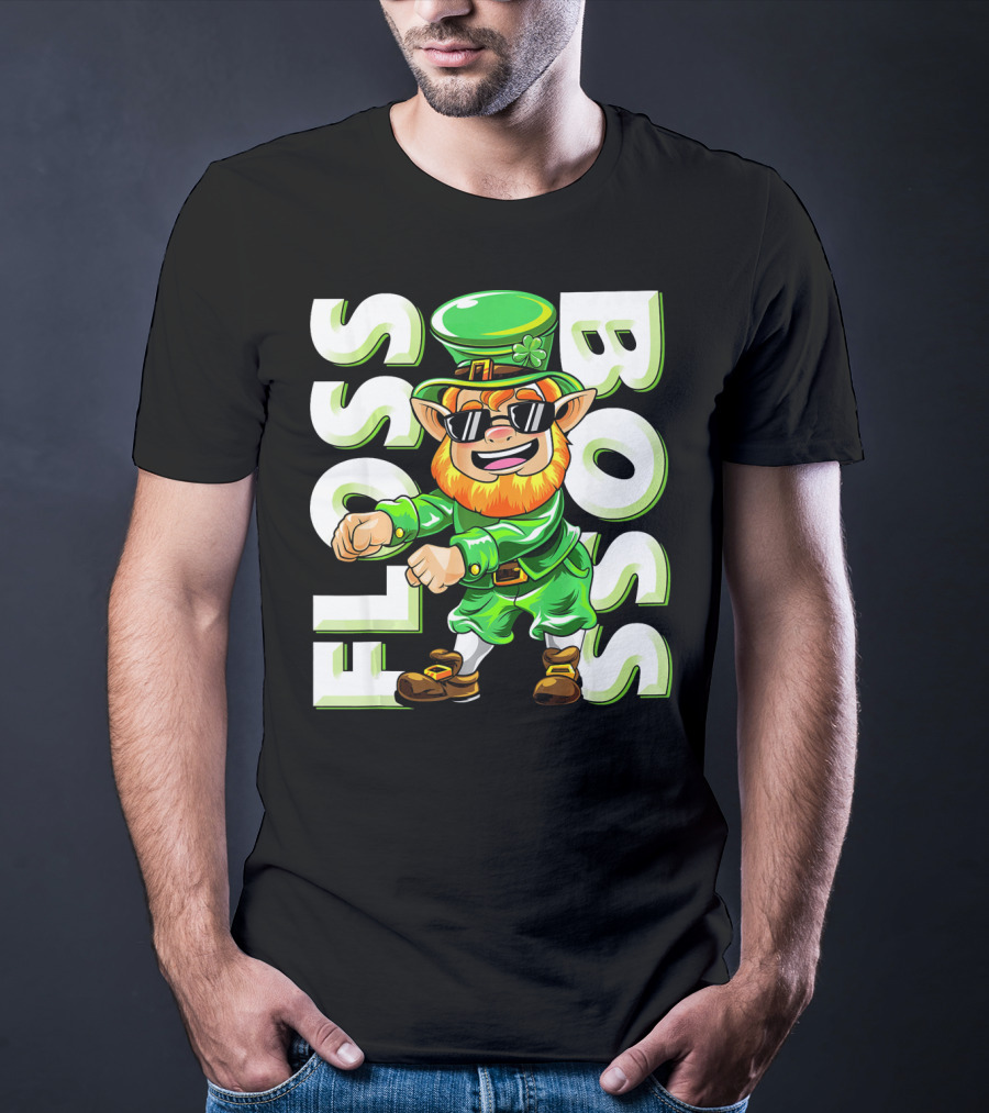 Floss Boss Leprechaun Dance St. Patrick's Day T-Shirt