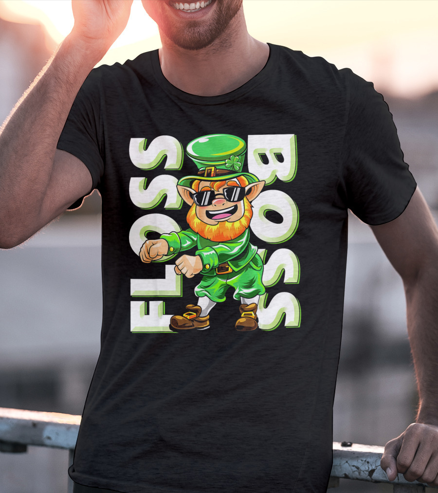 Floss Boss Leprechaun Dance St. Patrick's Day T-Shirt